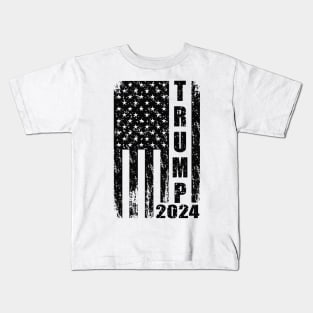 Trump American flag 2024 Kids T-Shirt